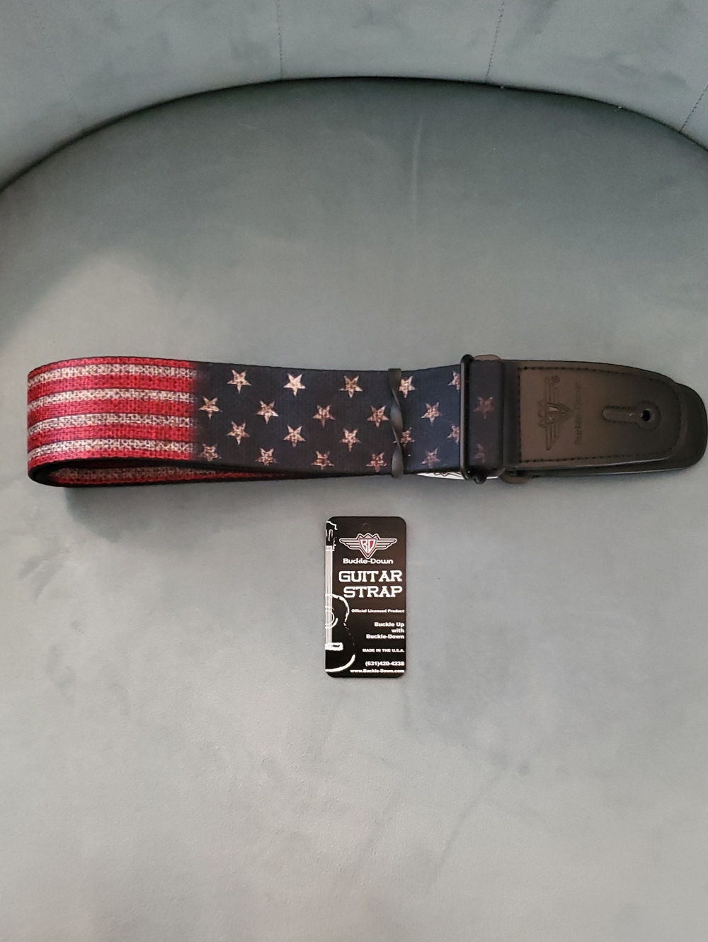 Buckle-Down American Flag Guitar Strap - Red, White, Blue